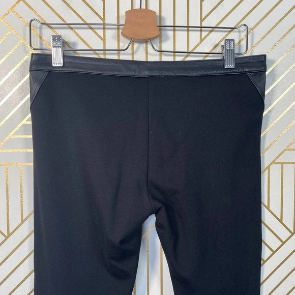 Sandro Black Leather‎ Panel Ponte Leggings - Picture 10 of 12